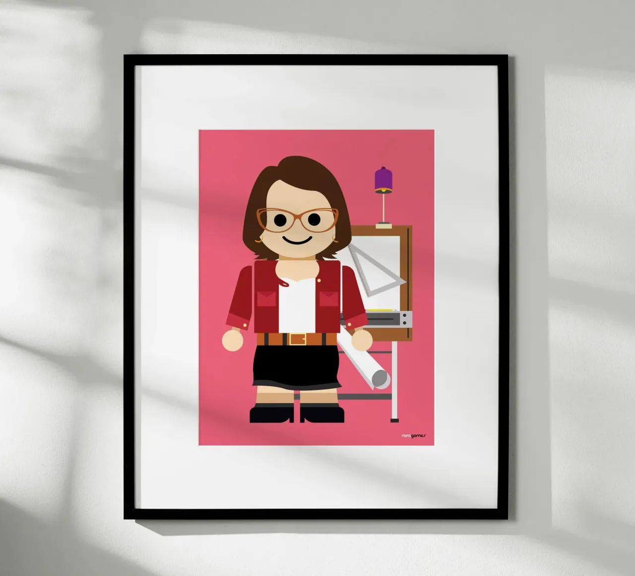 Jouet d'architecte poster avec cadre en aluminium de Rafa Gomes