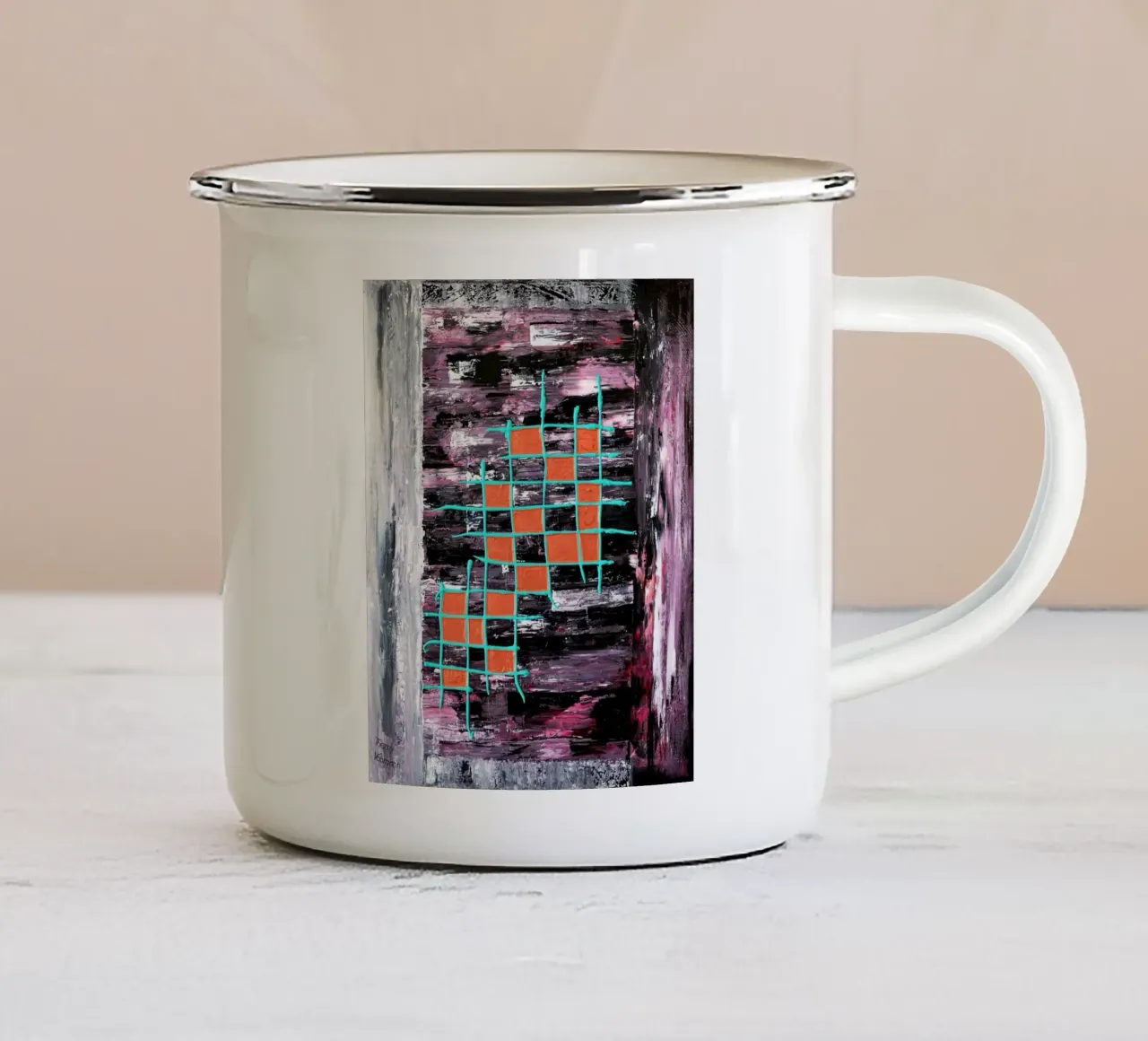 QUADRI MAGICI. tazza in smalto da Little treasures for your home