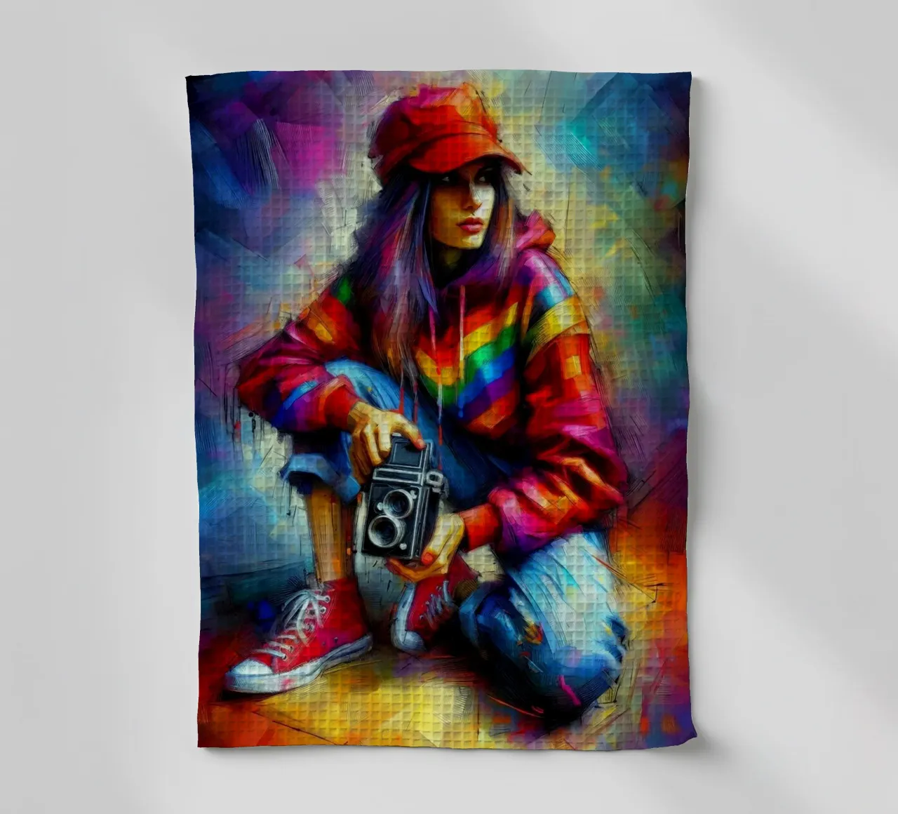Portrait impressionniste d'une femme torchon de BenCoStyle