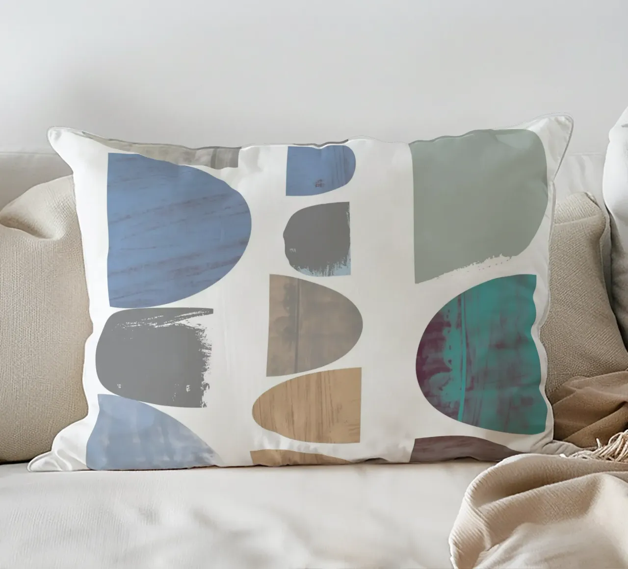 Pebble Stacks cuscino da Catherine Aguilar