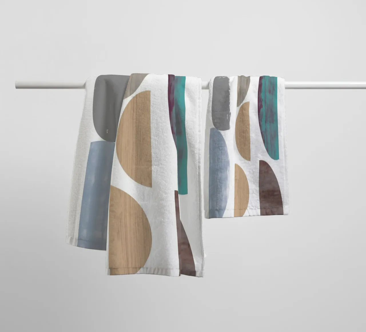 Pebble Stacks towel by Catherine Aguilar