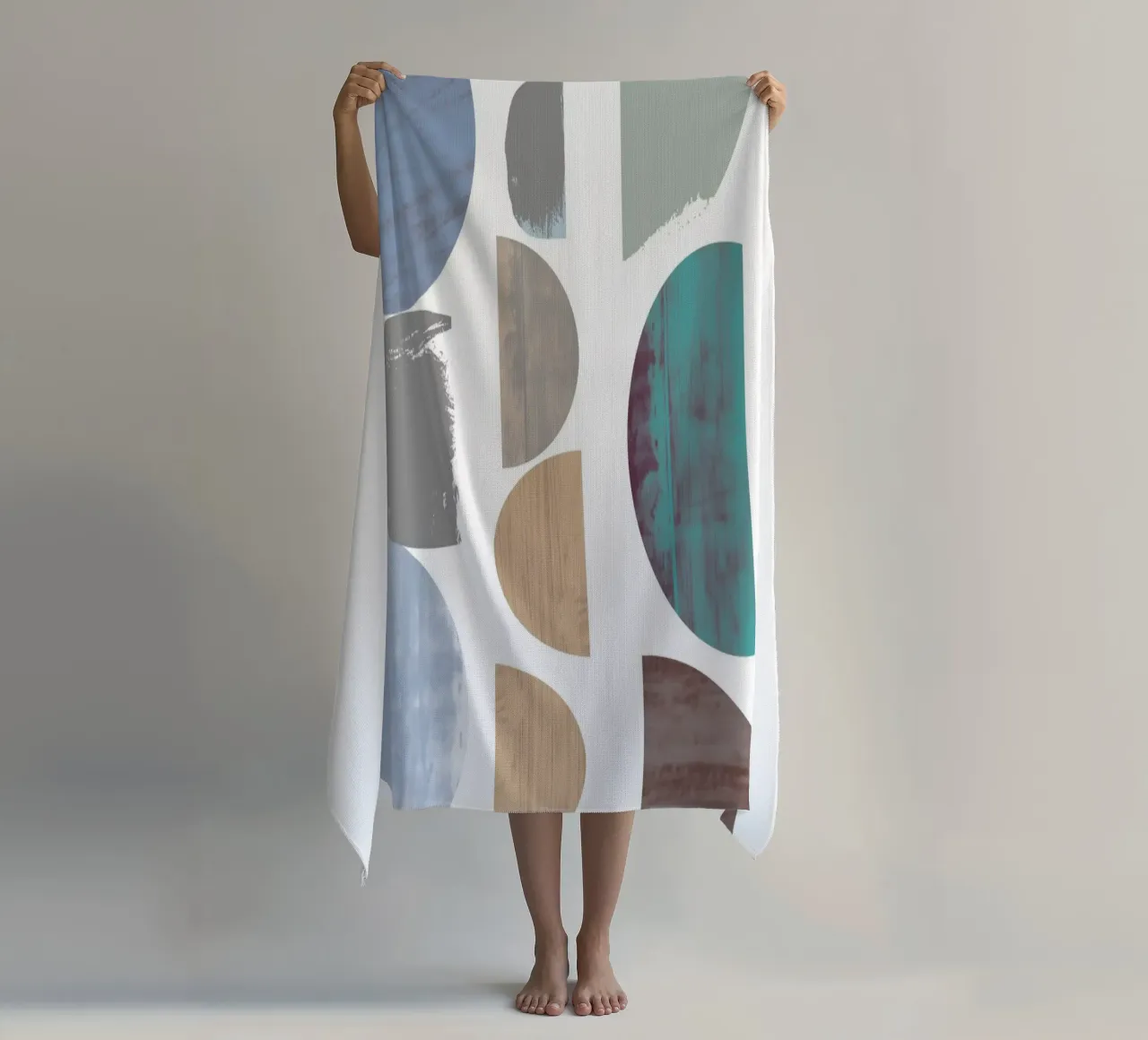 Pebble Stacks beach towel by Catherine Aguilar