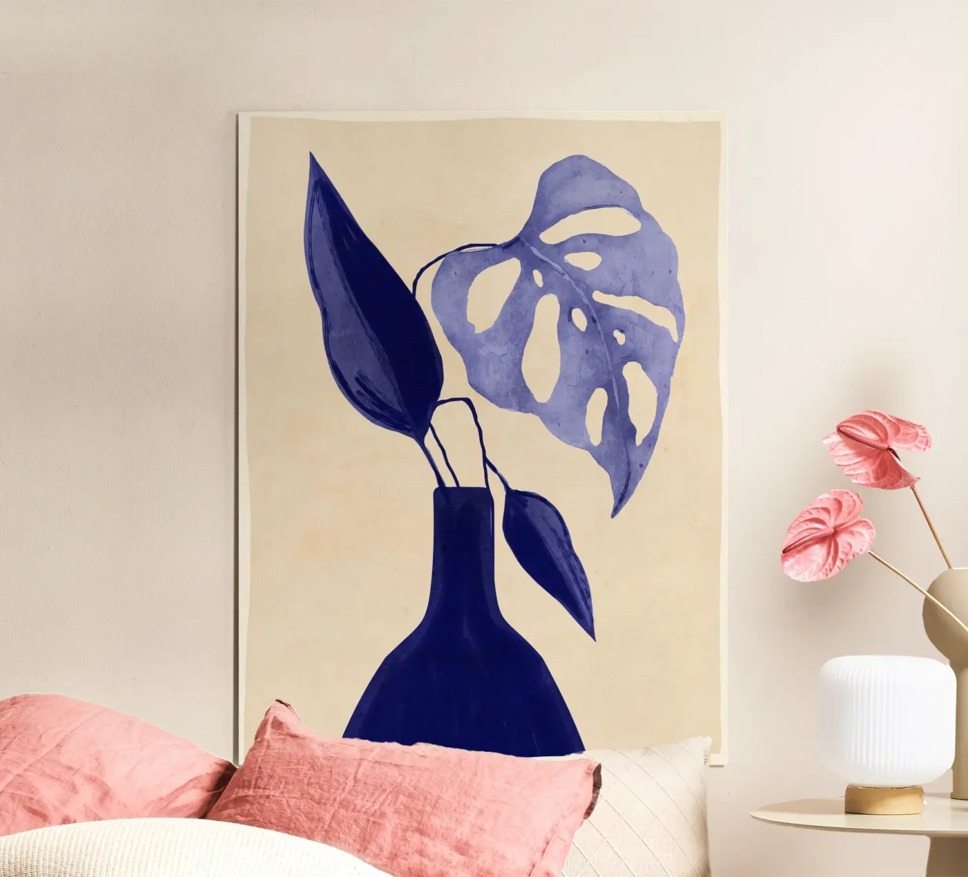 Blue vase poster by M.A.Z.U.N.