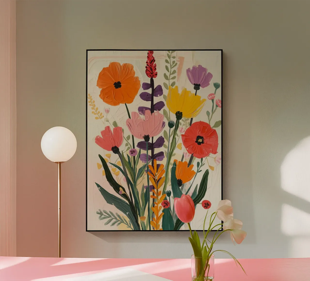 Blumenstrauß plexiglass da Zwischenschicht