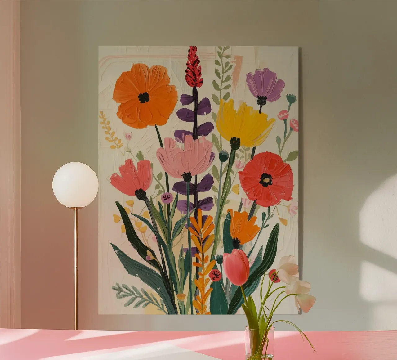 Blumenstrauß plexiglass da Zwischenschicht