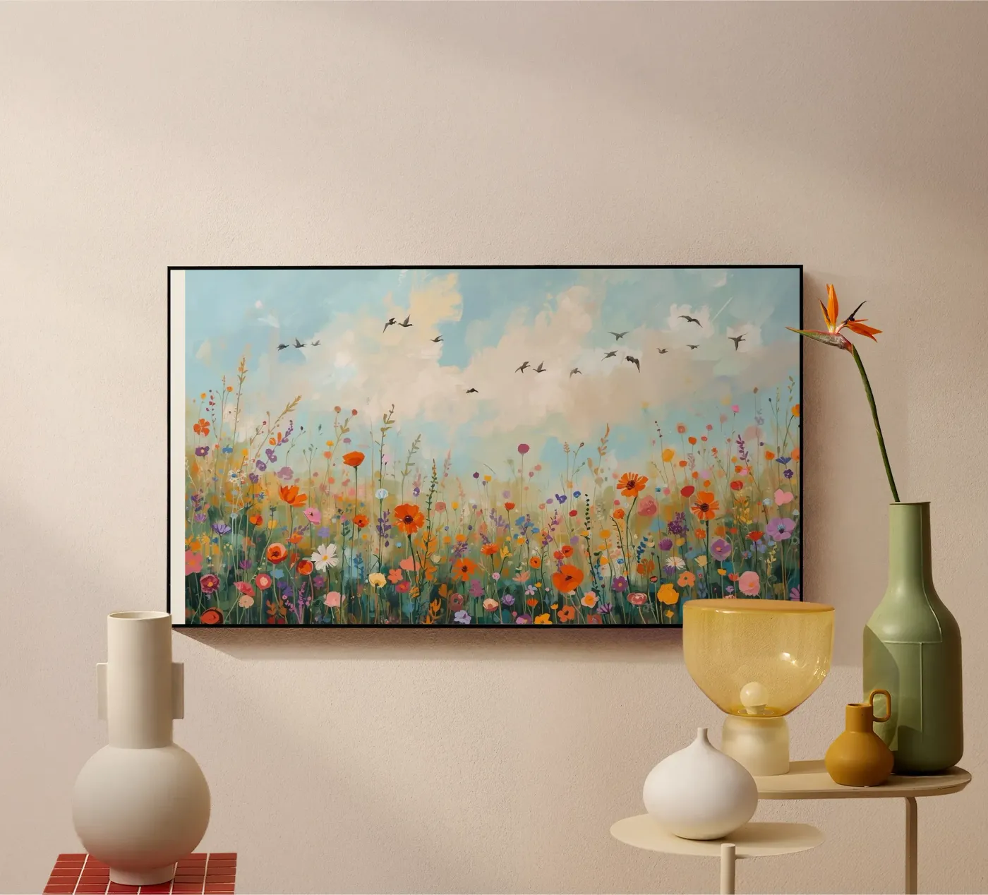 Blumenwiese plexiglass da Zwischenschicht
