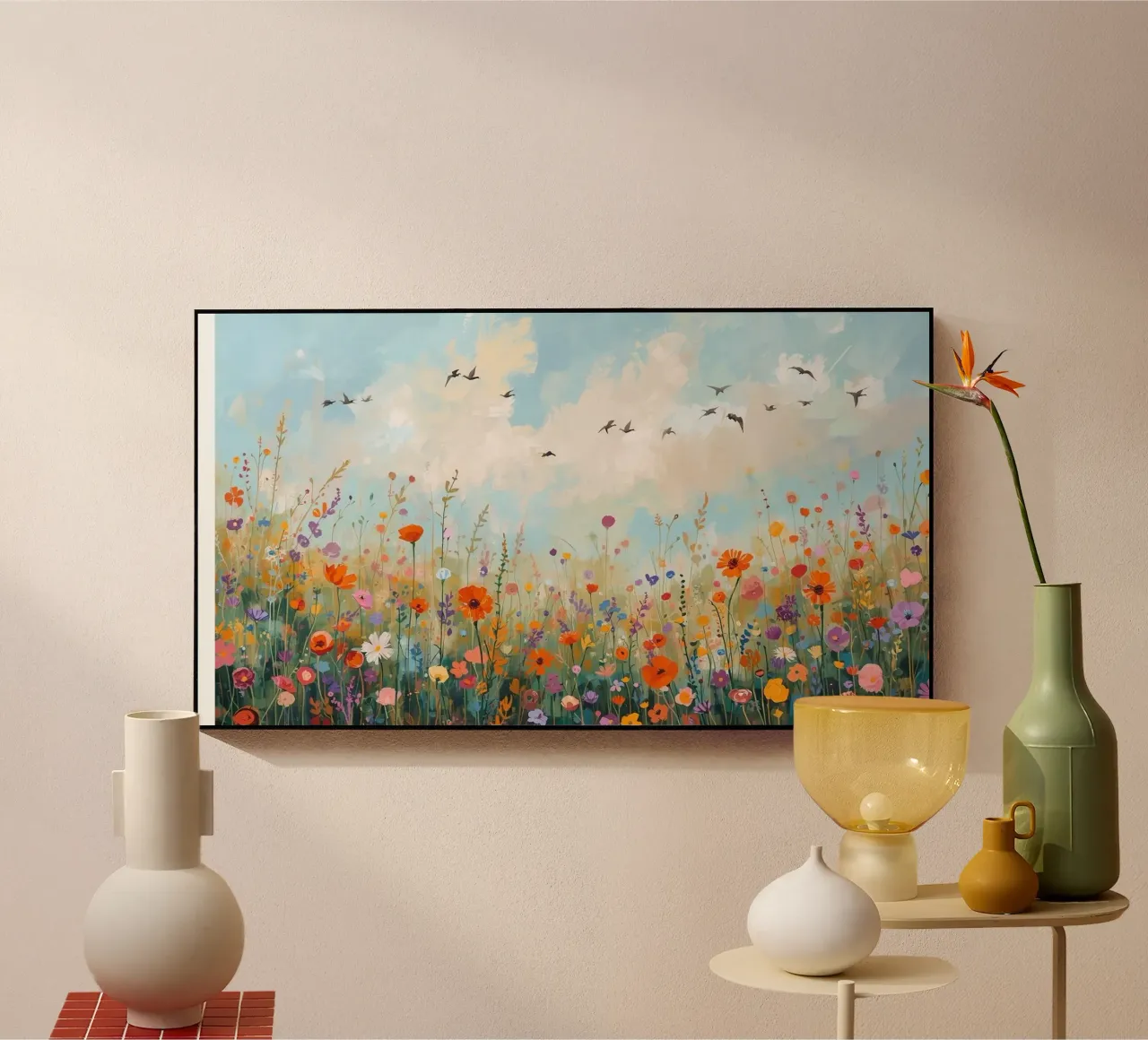 Blumenwiese plexiglass da Zwischenschicht