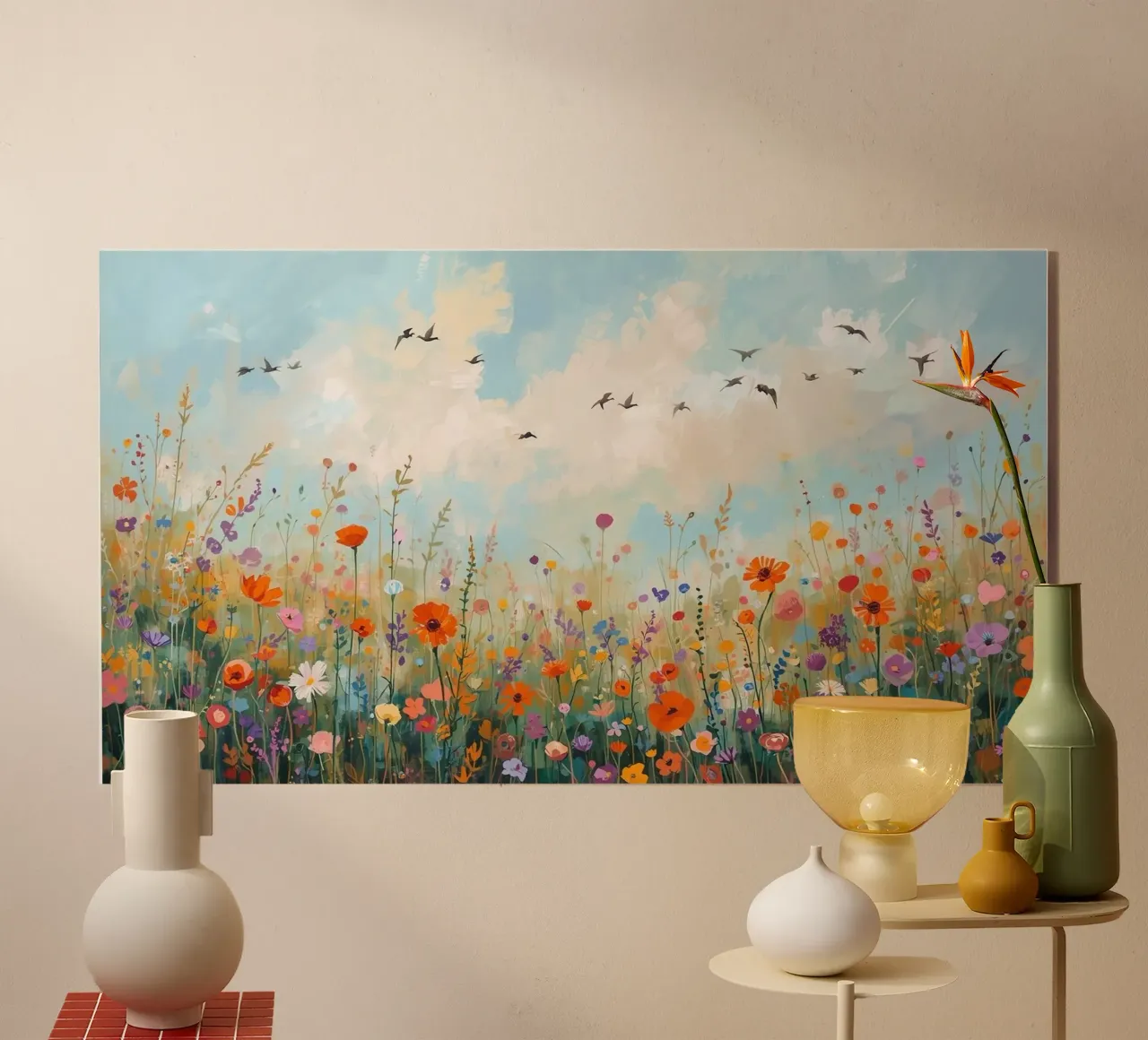 Blumenwiese plexiglass da Zwischenschicht