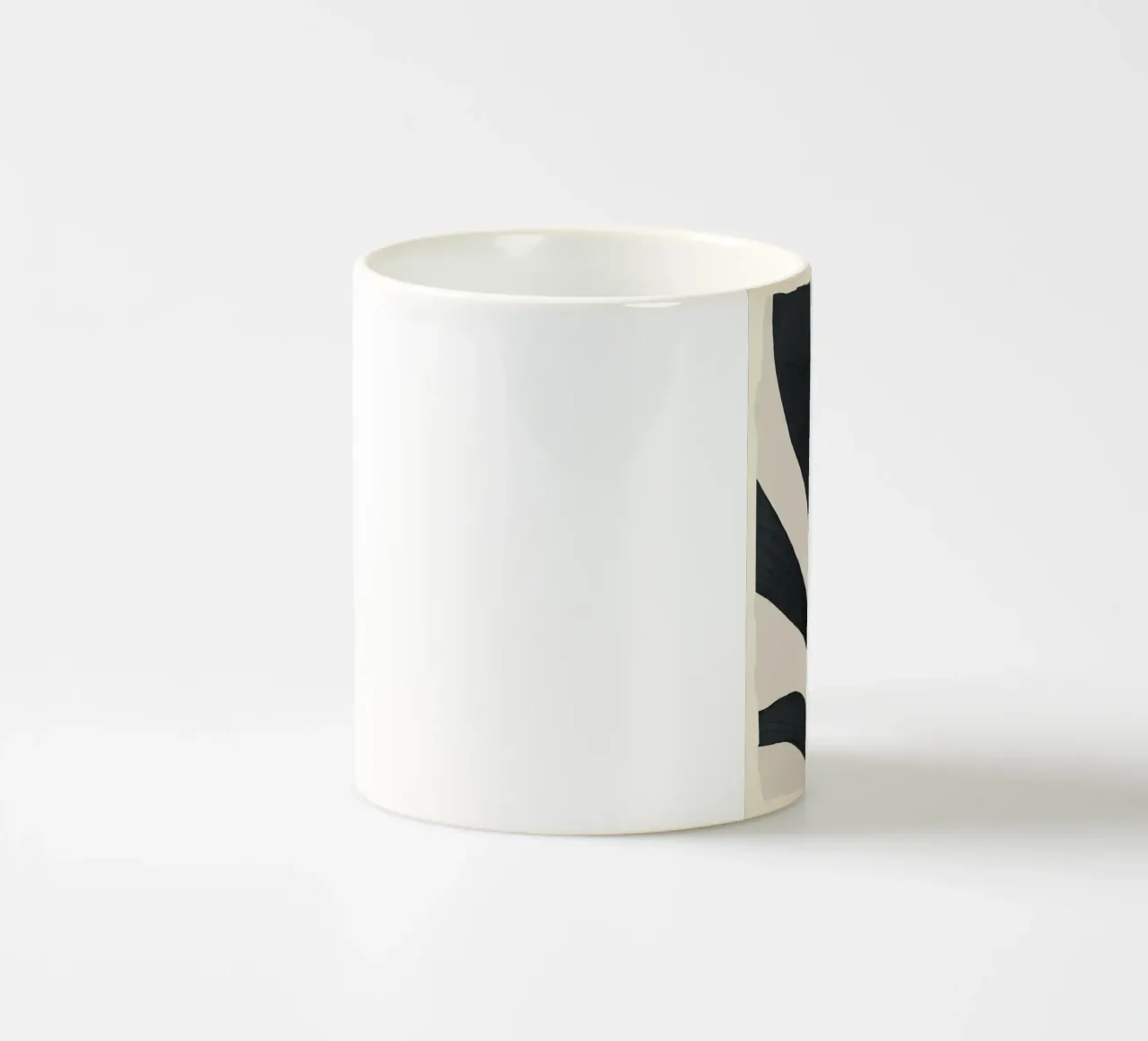 Minimale abstracte bladvorm keramische mok van M.A.Z.U.N.