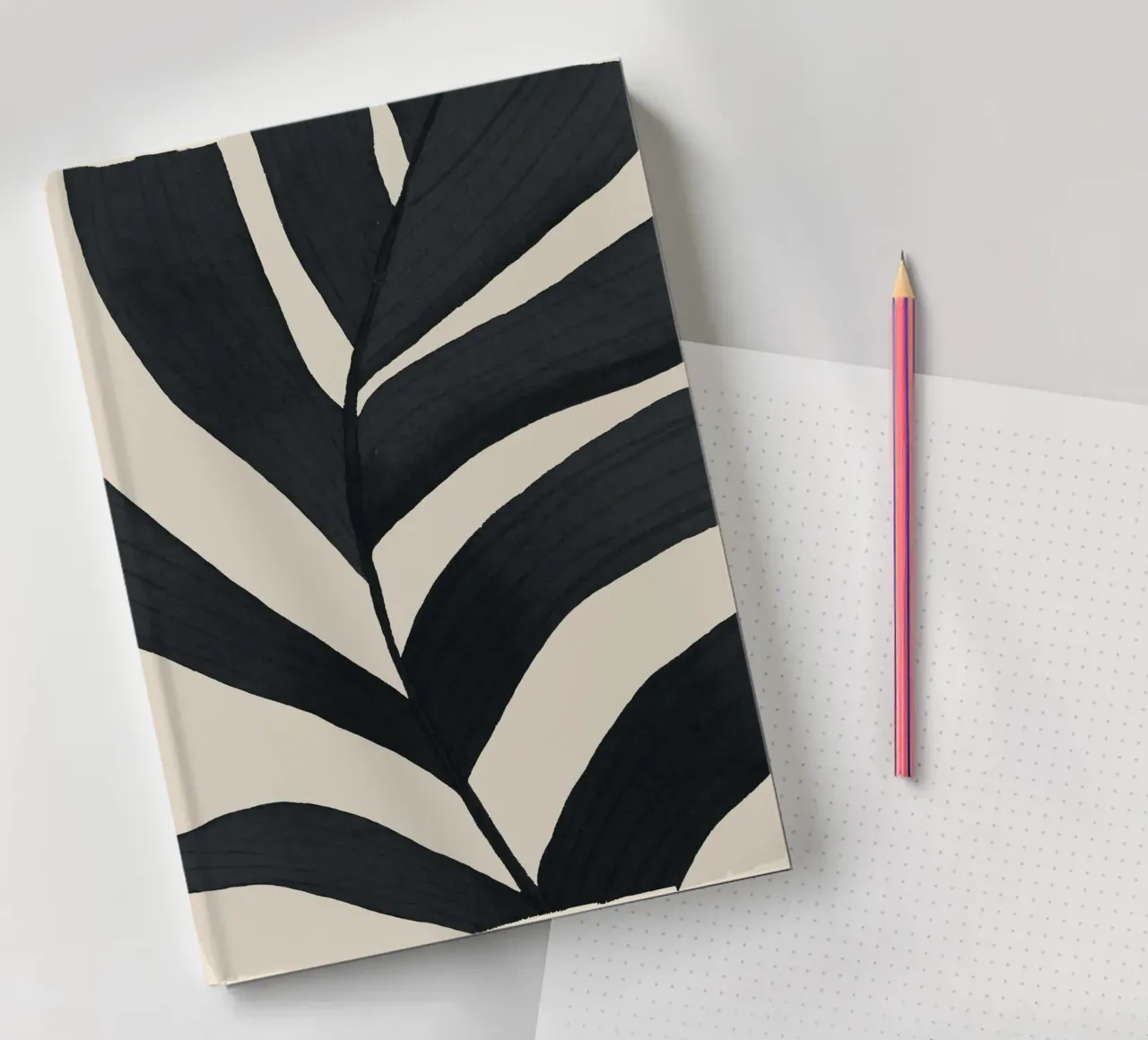 Feuille abstraite minimale carnet de notes de M.A.Z.U.N.