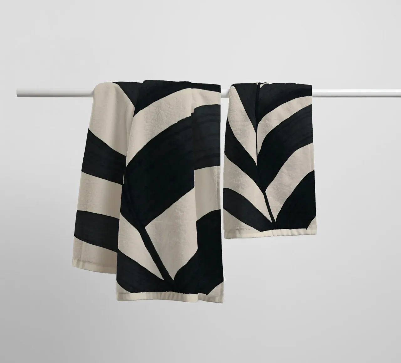 Minimal Abstract Leaf Form towel by M.A.Z.U.N.