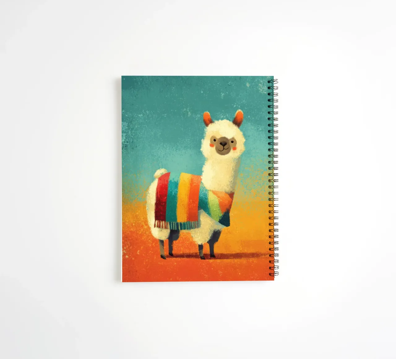 Allegro lama con sciarpa a righe colorate diario ad anelli da Atelier Ballon