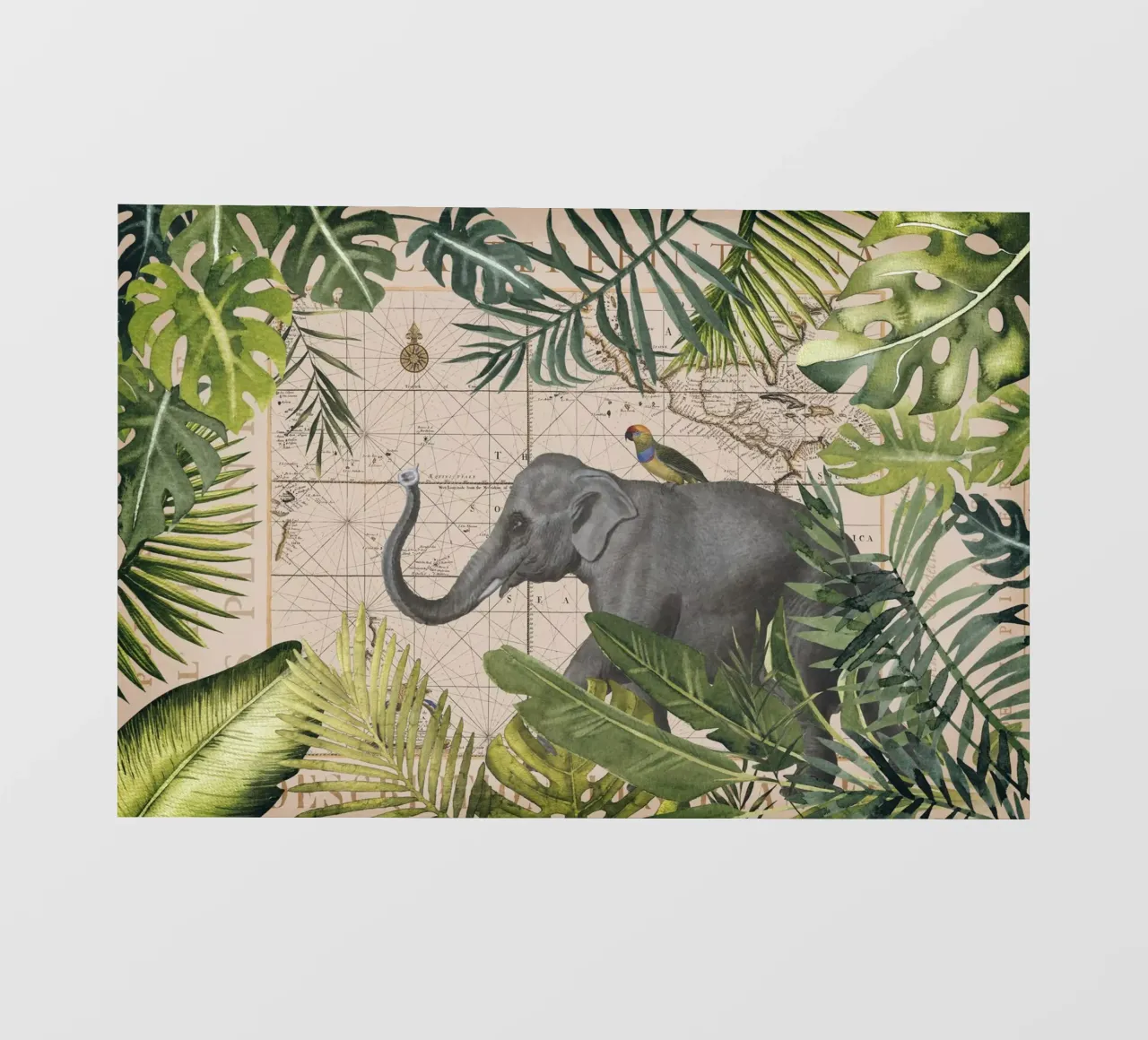 Avventura tropicale con gli elefanti telo in pvc da Andrea Haase Vintage World