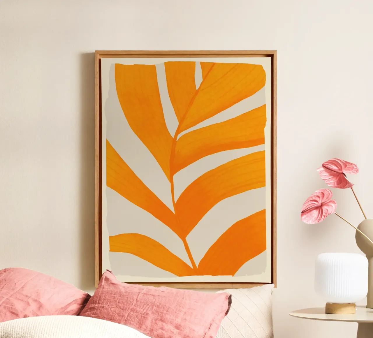 Minimal Abstract Leaf Form 2 canvas by M.A.Z.U.N.
