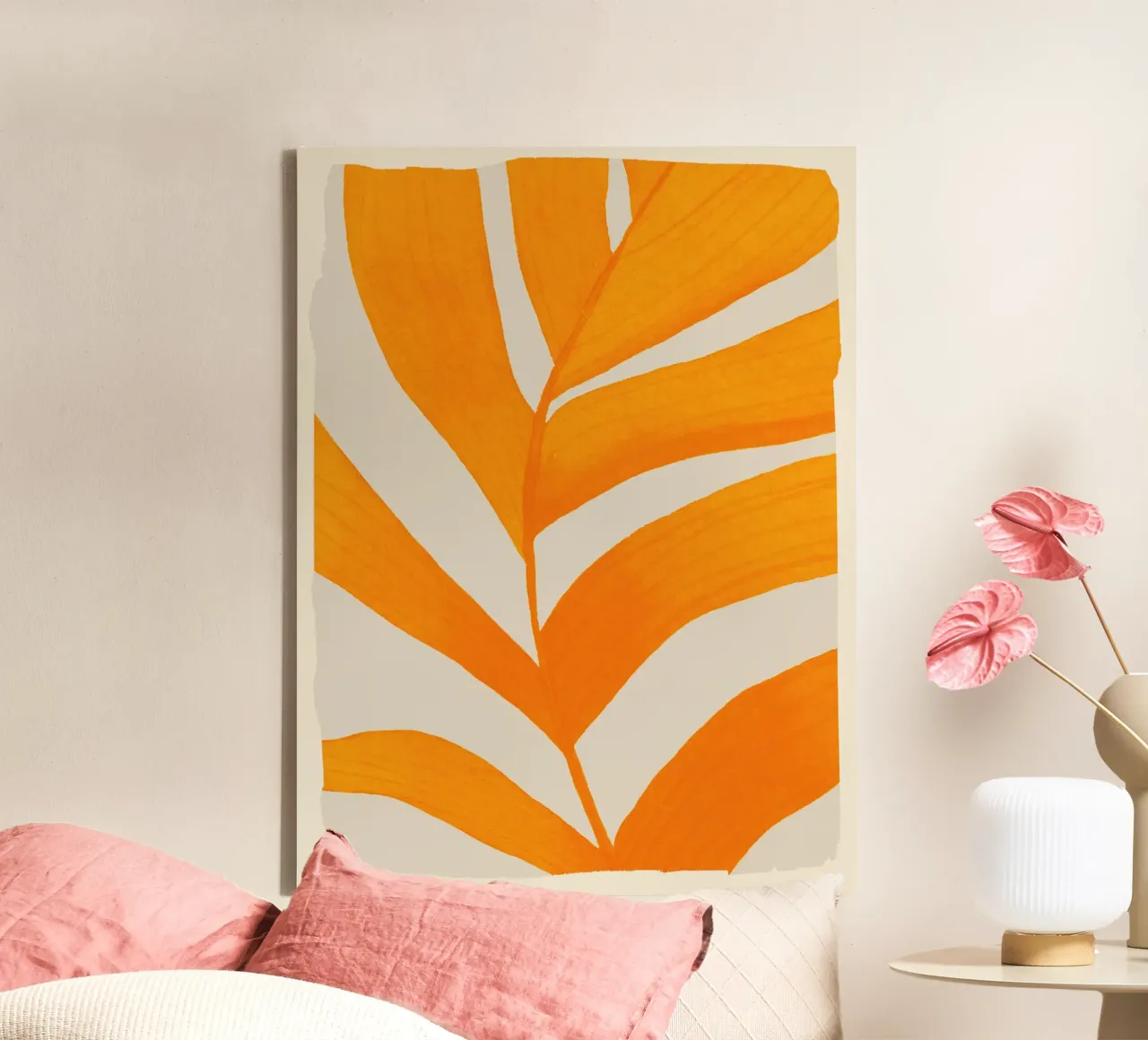 Minimal Abstract Leaf Form 2 canvas by M.A.Z.U.N.