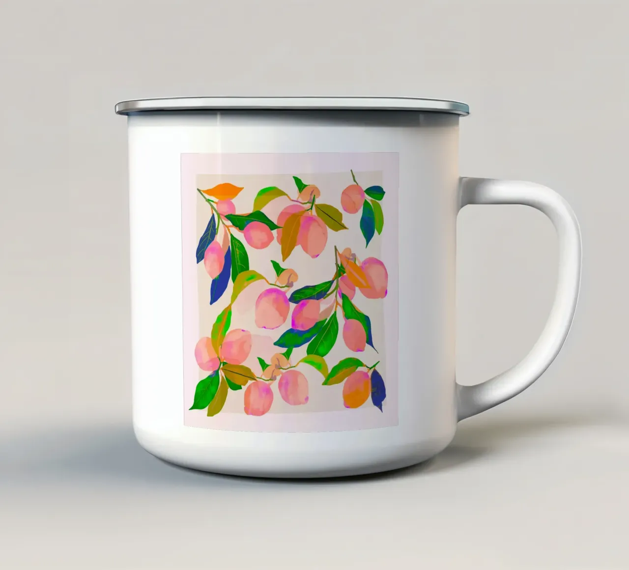 Limoni astratti tazza in smalto da M.A.Z.U.N.