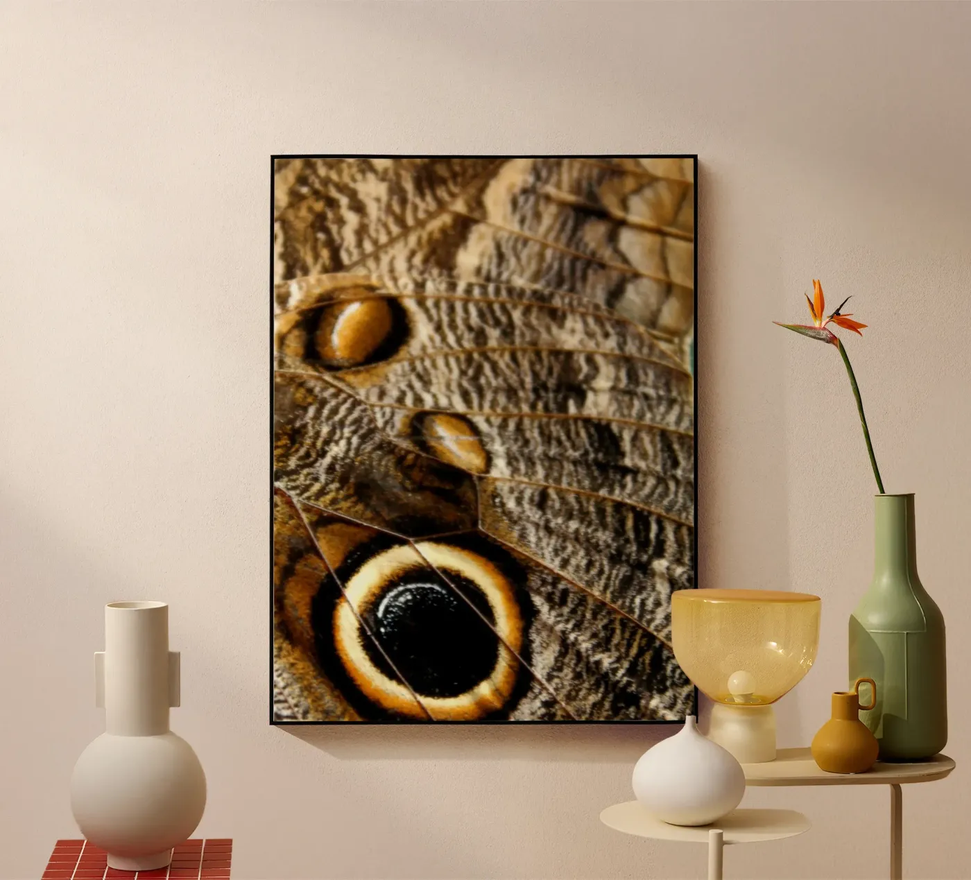 Butterfly acrylic glass by Lise Ruault