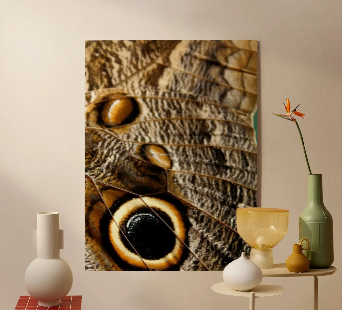 Butterfly acrylic glass by Lise Ruault