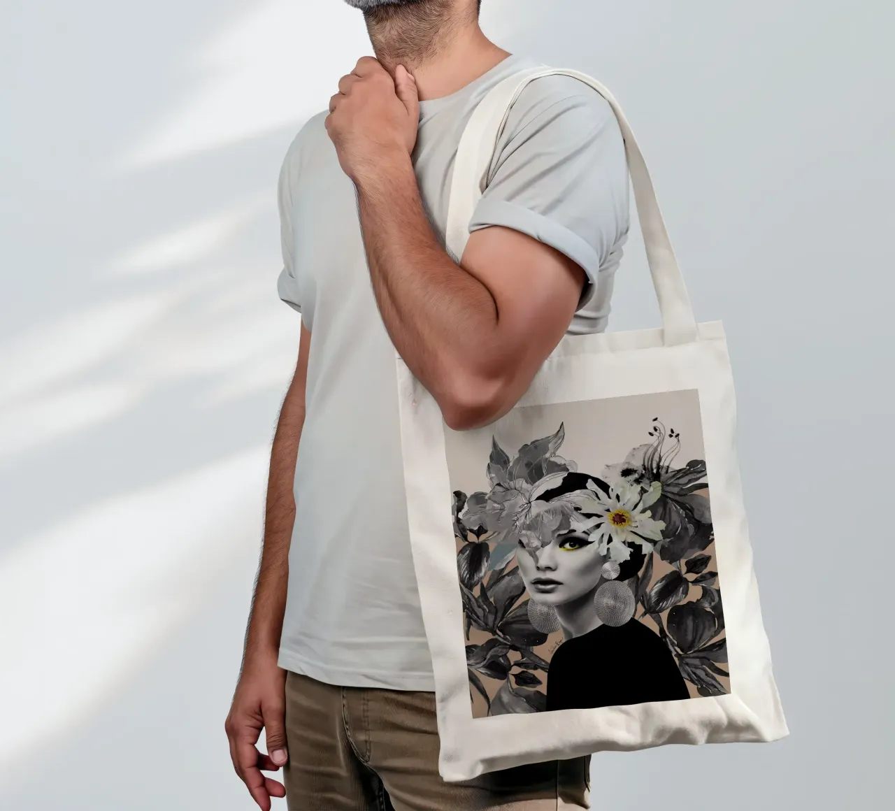 Clicquot Peach borsa in juta da Ana Paula Hoppe