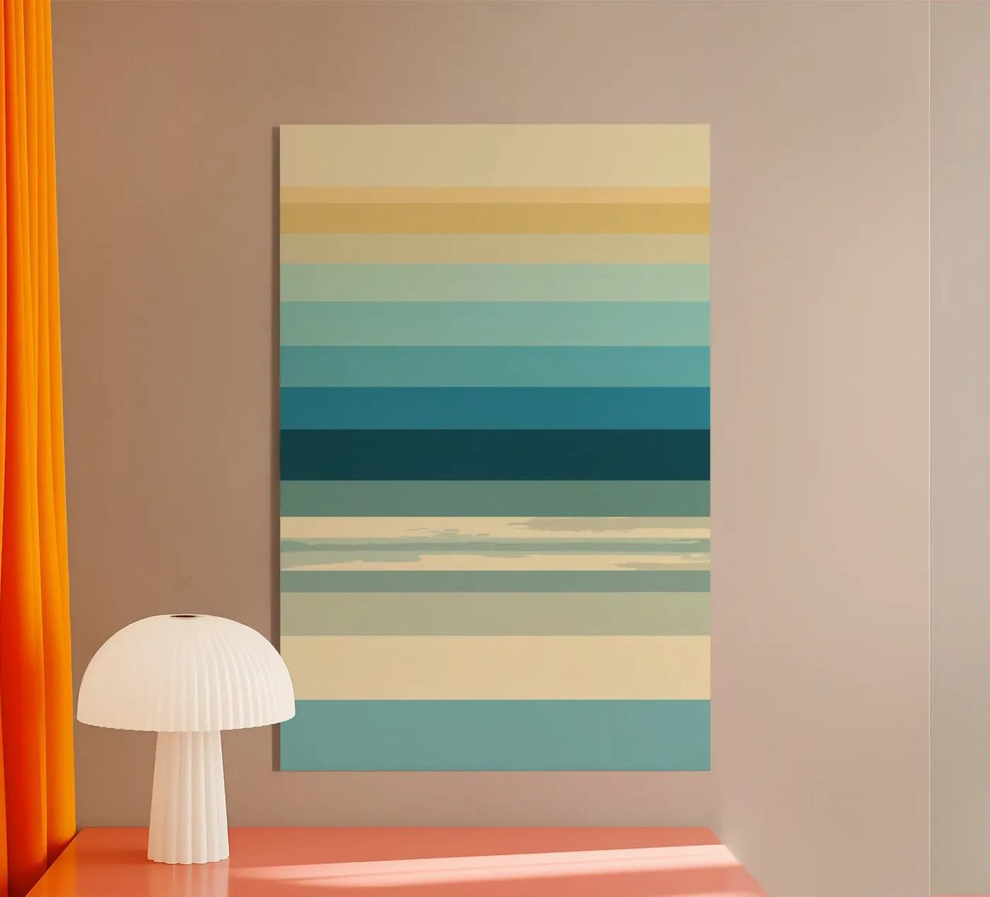 Stripes Serenade acrylic glass by Tinyverse Studio