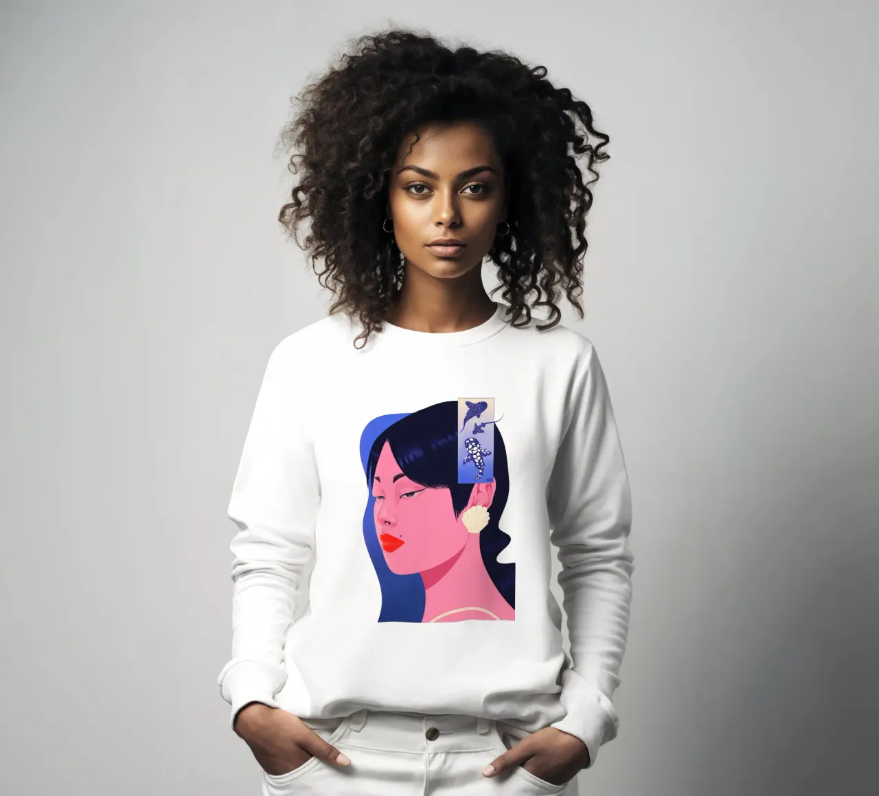 Summer nostalgia sweatshirt by Kika illu