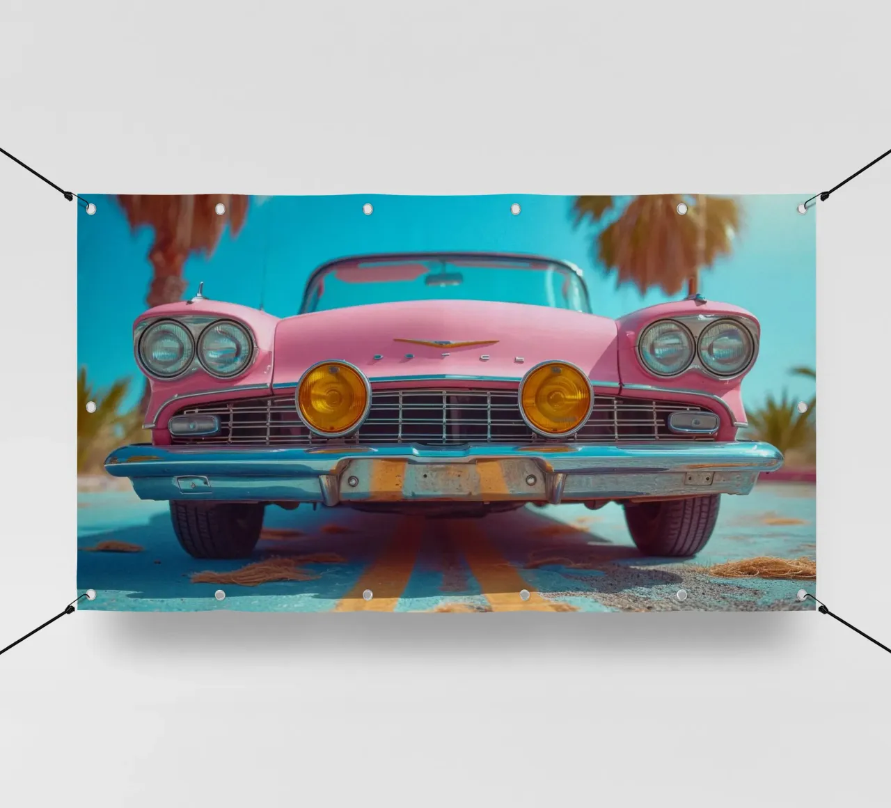 Pink & Palm telo in pvc da Pink California | Affiches & Posters