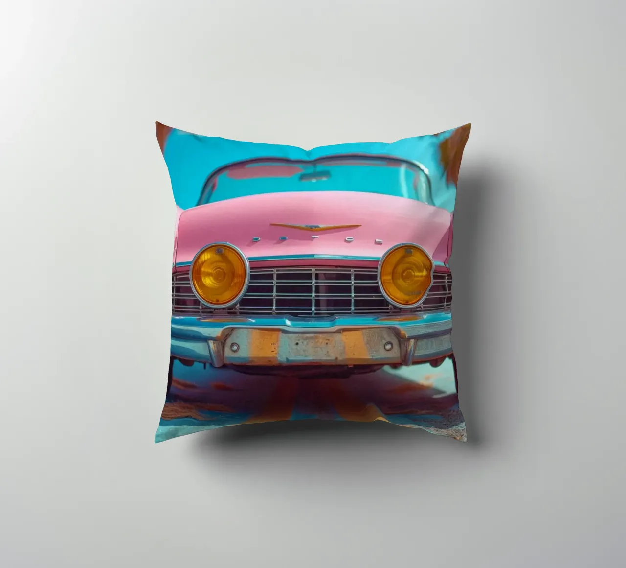 Pink & Palm cuscino da Pink California | Affiches & Posters