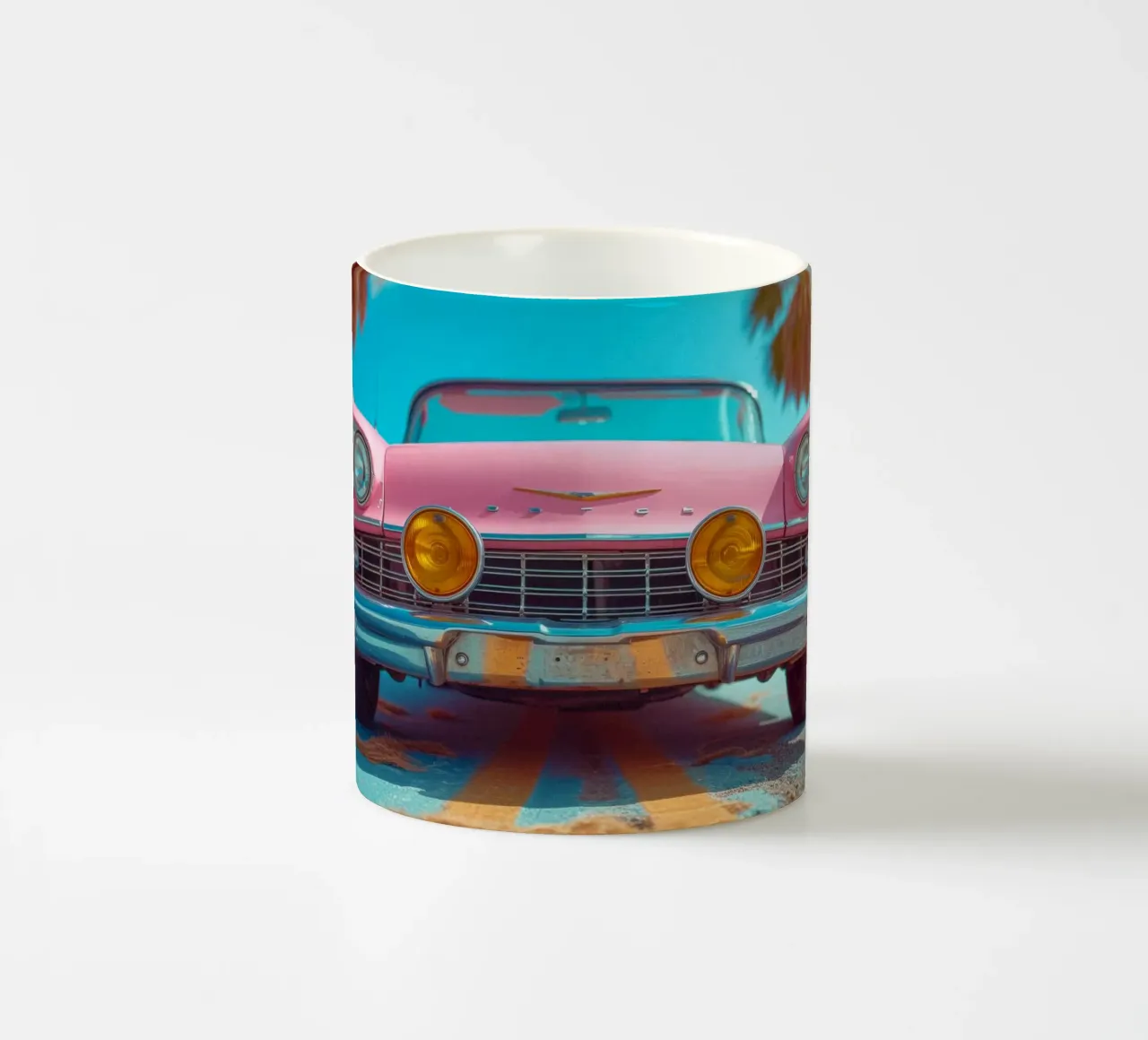 Pink & Palm tazza in ceramica da Pink California | Affiches & Posters