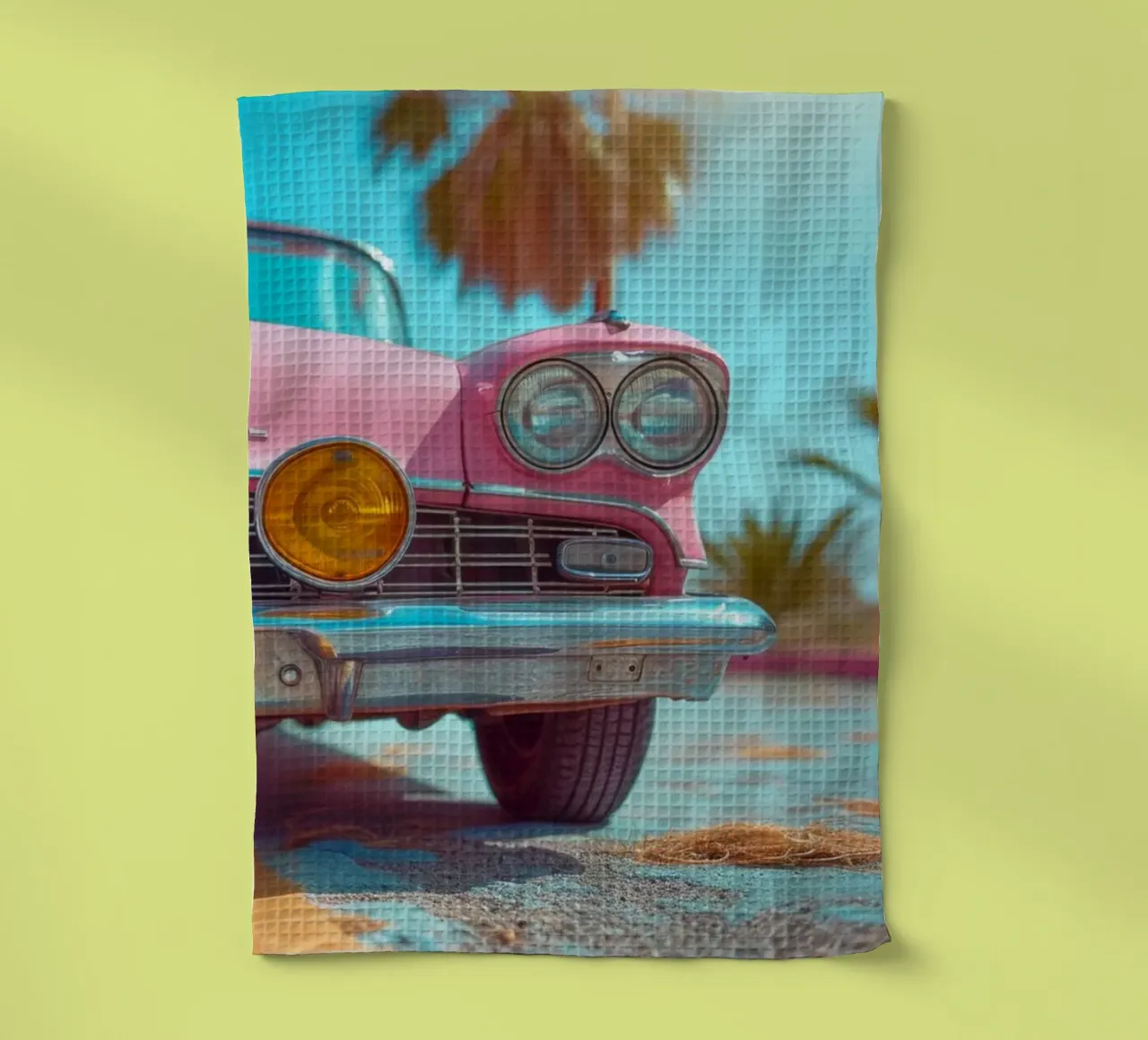 Pink & Palm torchon de Pink California | Affiches & Posters