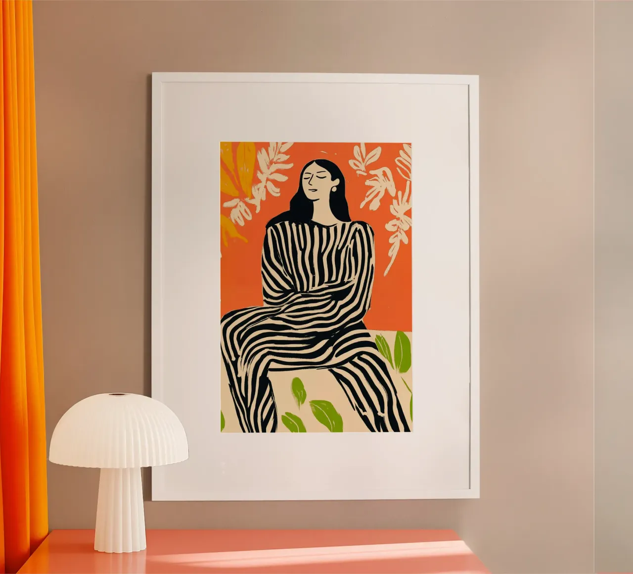 Frau im Streifen Look Poster von Autofocus