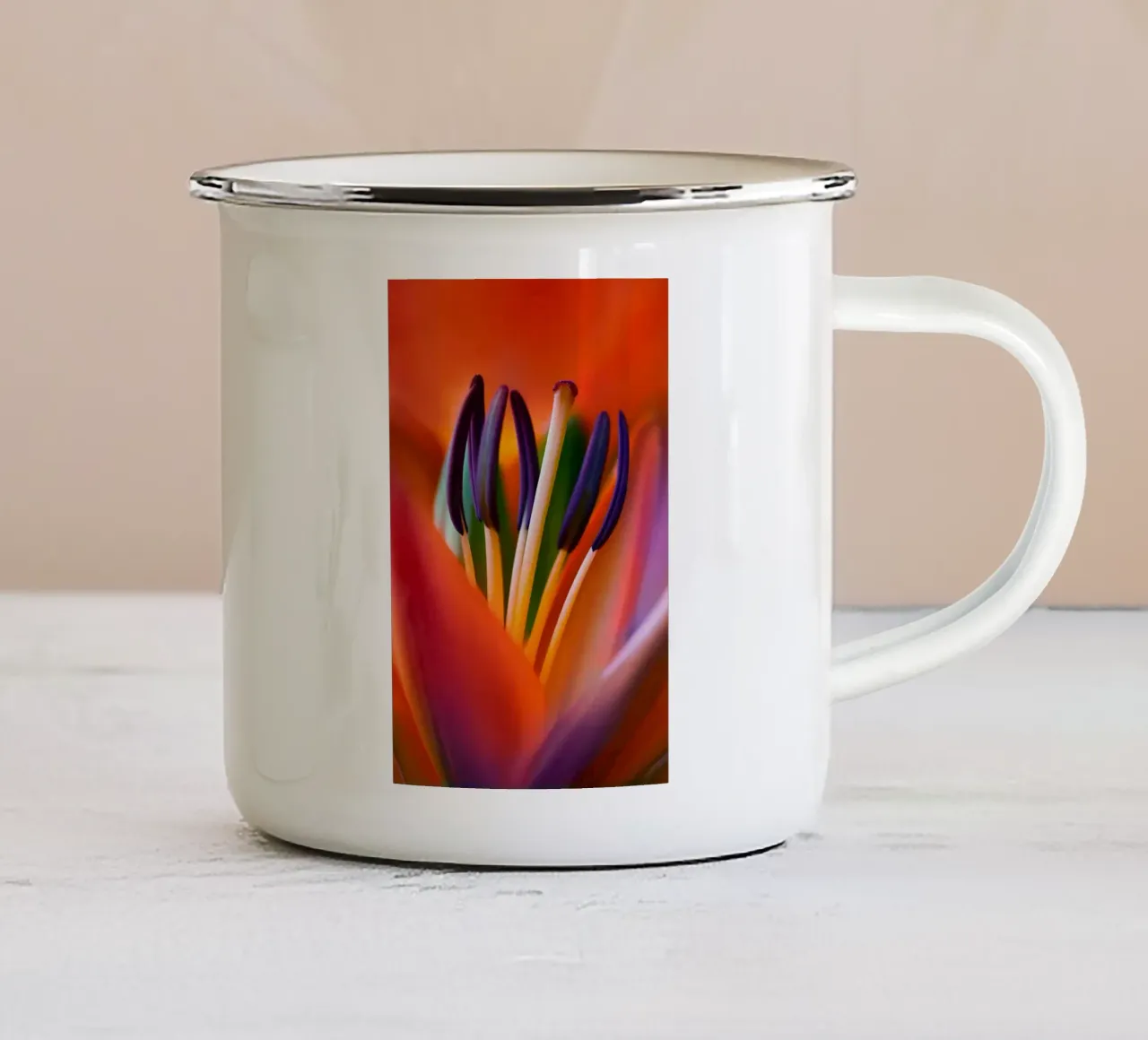 Lilie tazza in smalto da Atteloi