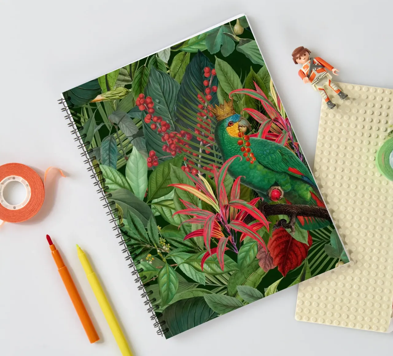 The Parrot King spiral notebook by Andrea Haase Vintage World