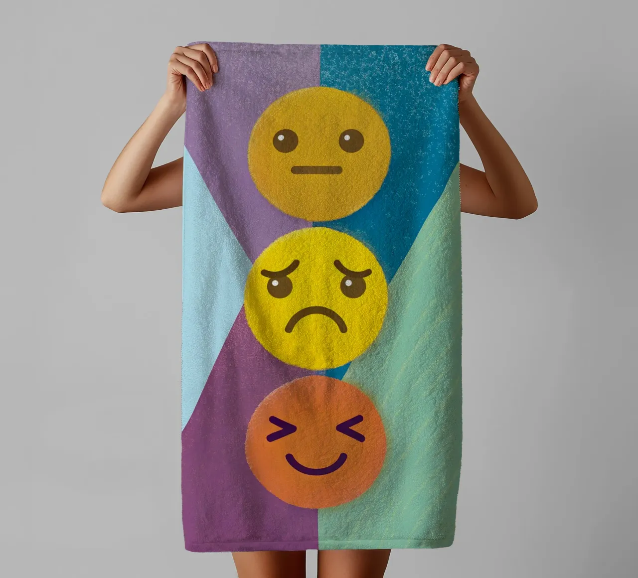 Emoji stapel badhanddoek van LOYAL SHOP