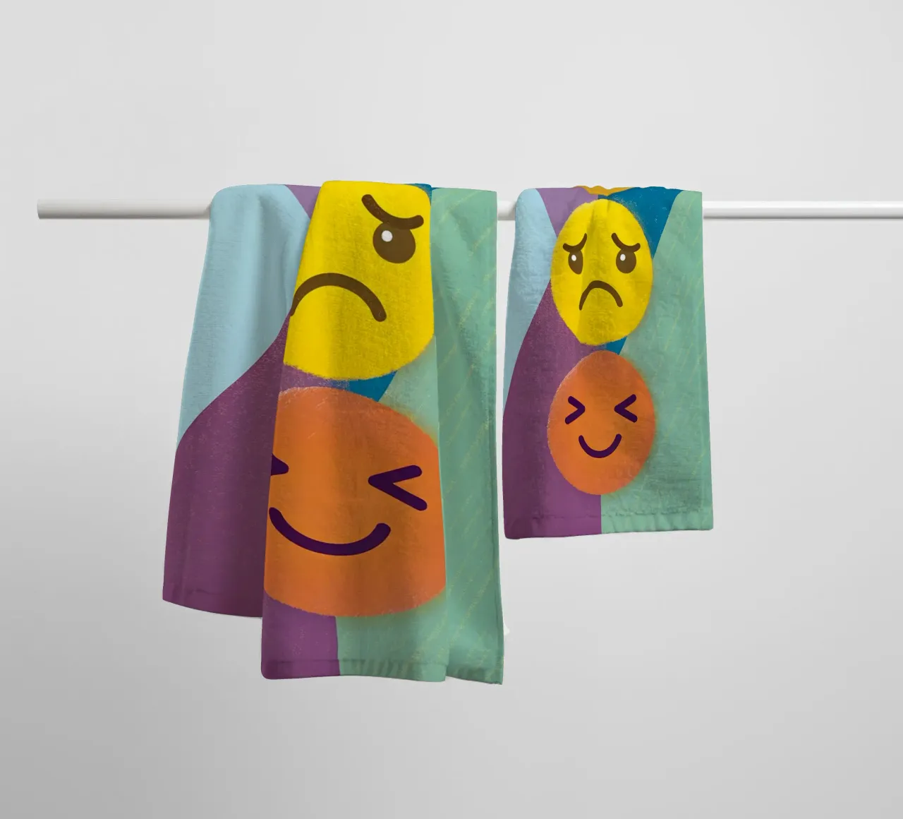 Emoji stapel badhanddoek van LOYAL SHOP