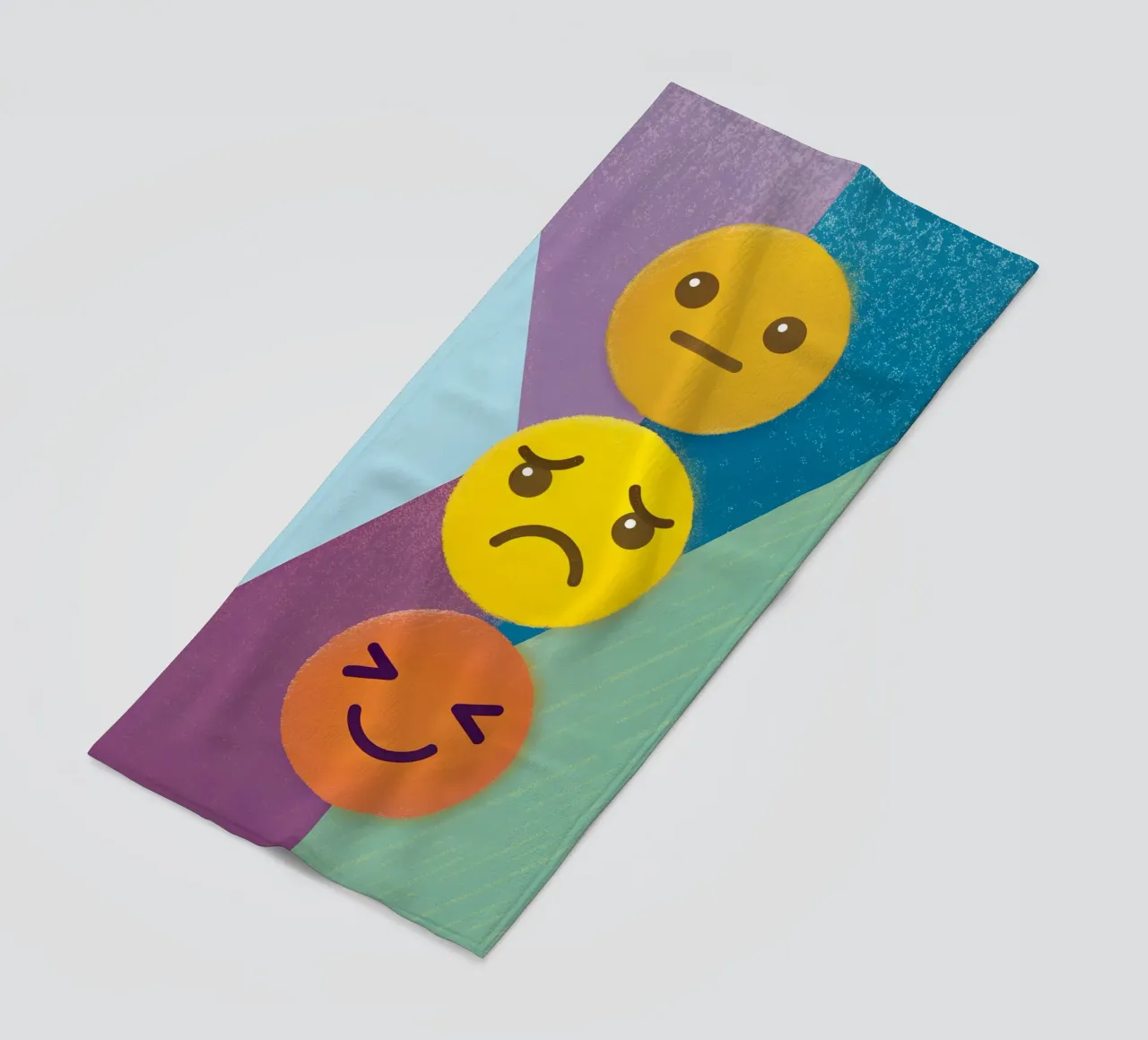 Emoji Stack beach towel by LOYAL SHOP