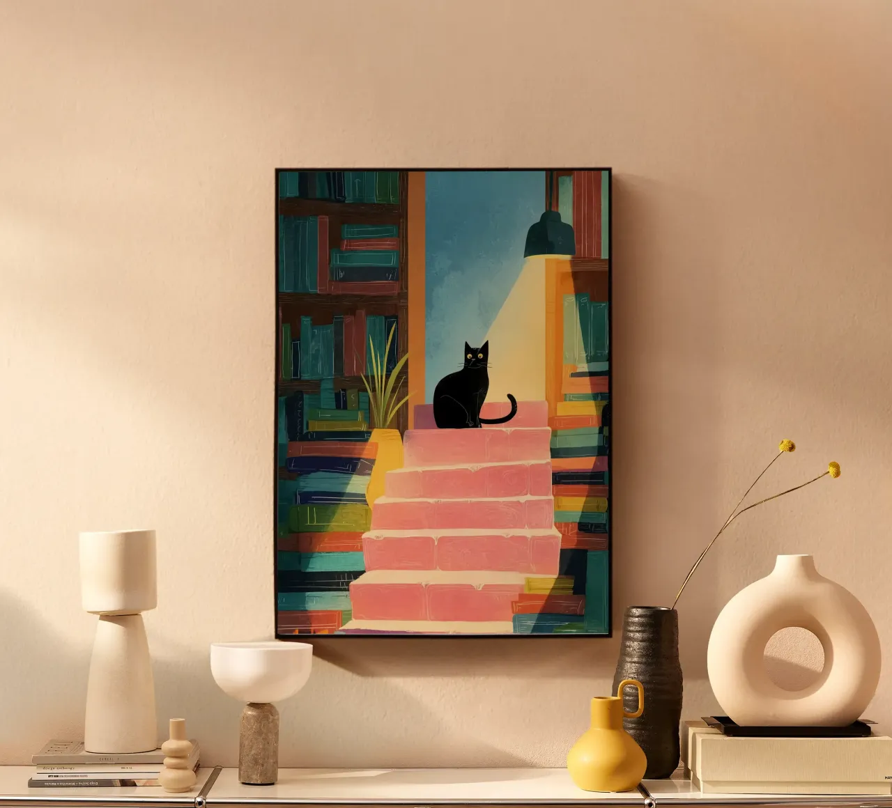 Midnight Library Cat plexiglass da Kiara