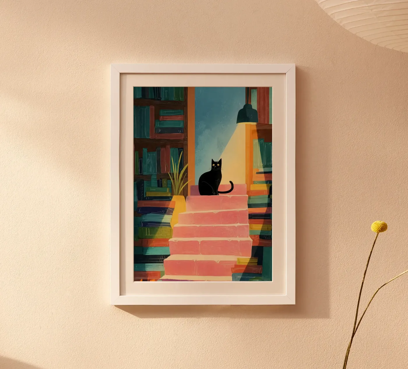 Midnight Library Cat poster by Kiara