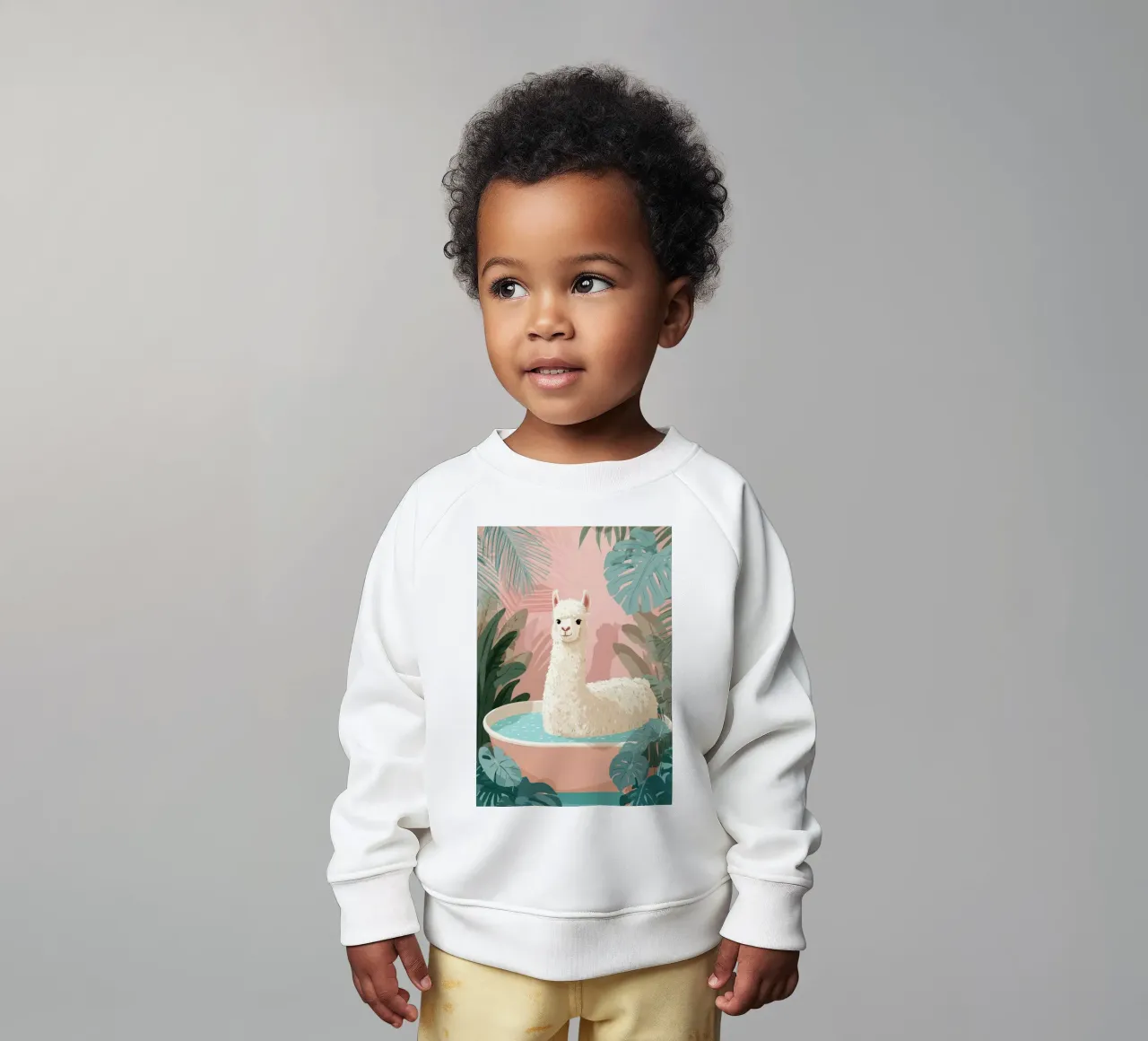 Alpaca Spa Day felpa neonato da Kiara