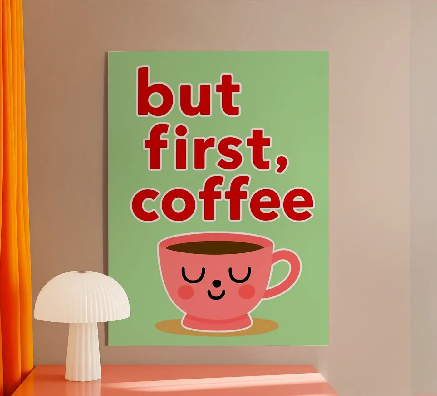 but coffee first Acryl-Glas von Plumpz