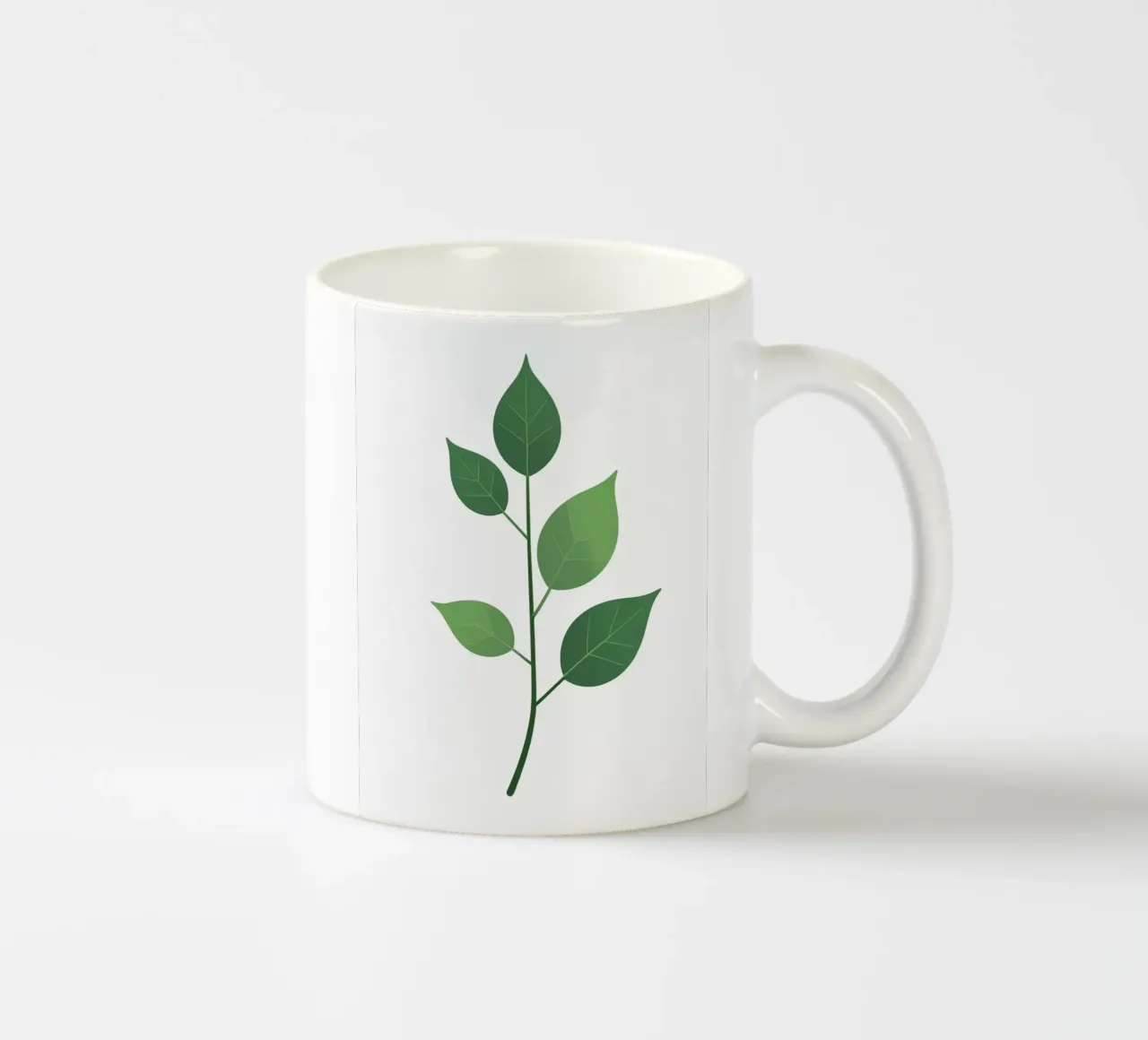 Ramo semplice con 3 foglie tazza in ceramica da Botanical Gallery