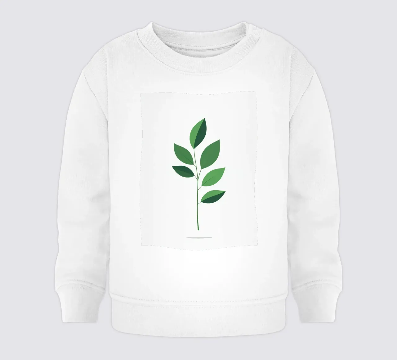 Ramo semplice con 3 foglie felpa neonato da Botanical Gallery