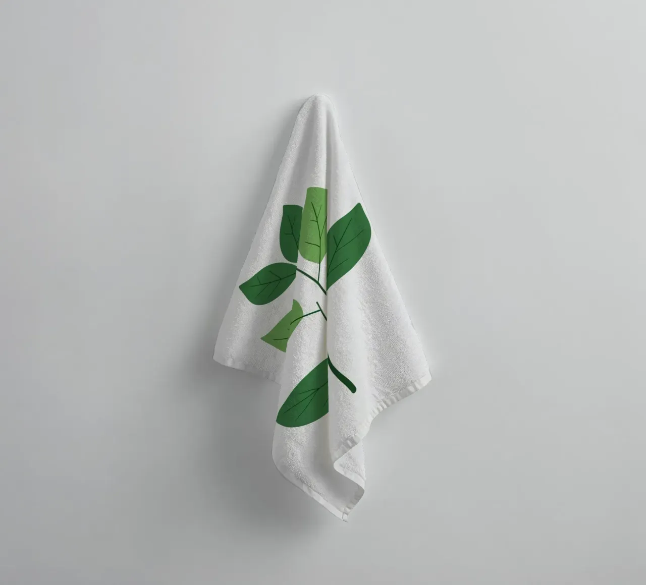 Ramo semplice con 3 foglie asciugamano da bagno da Botanical Gallery