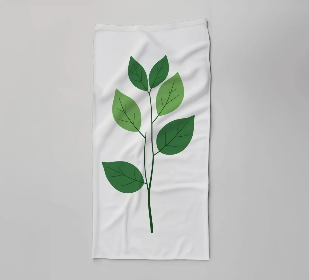 Ramo semplice con 3 foglie asciugamano da bagno da Botanical Gallery