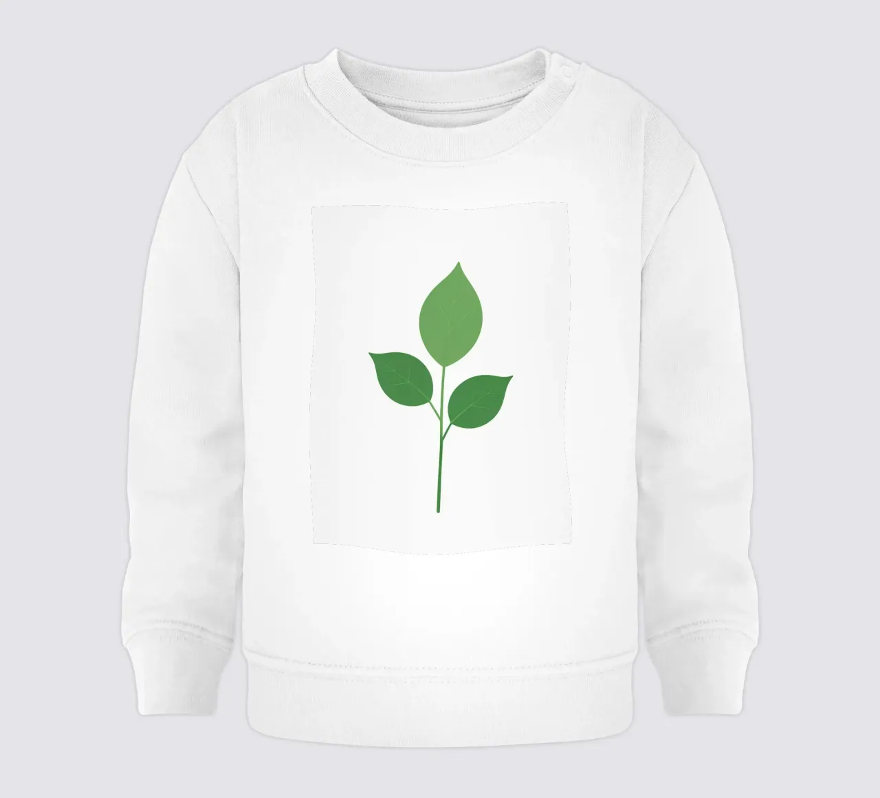 Ramo semplice con 3 foglie felpa neonato da Botanical Gallery