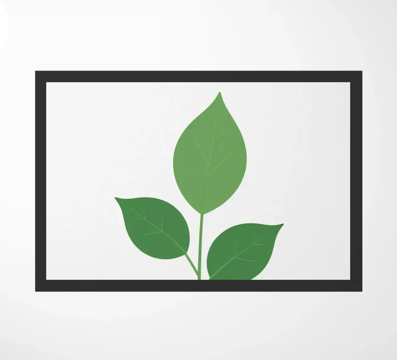 Ramo semplice con 3 foglie zerbino da Botanical Gallery
