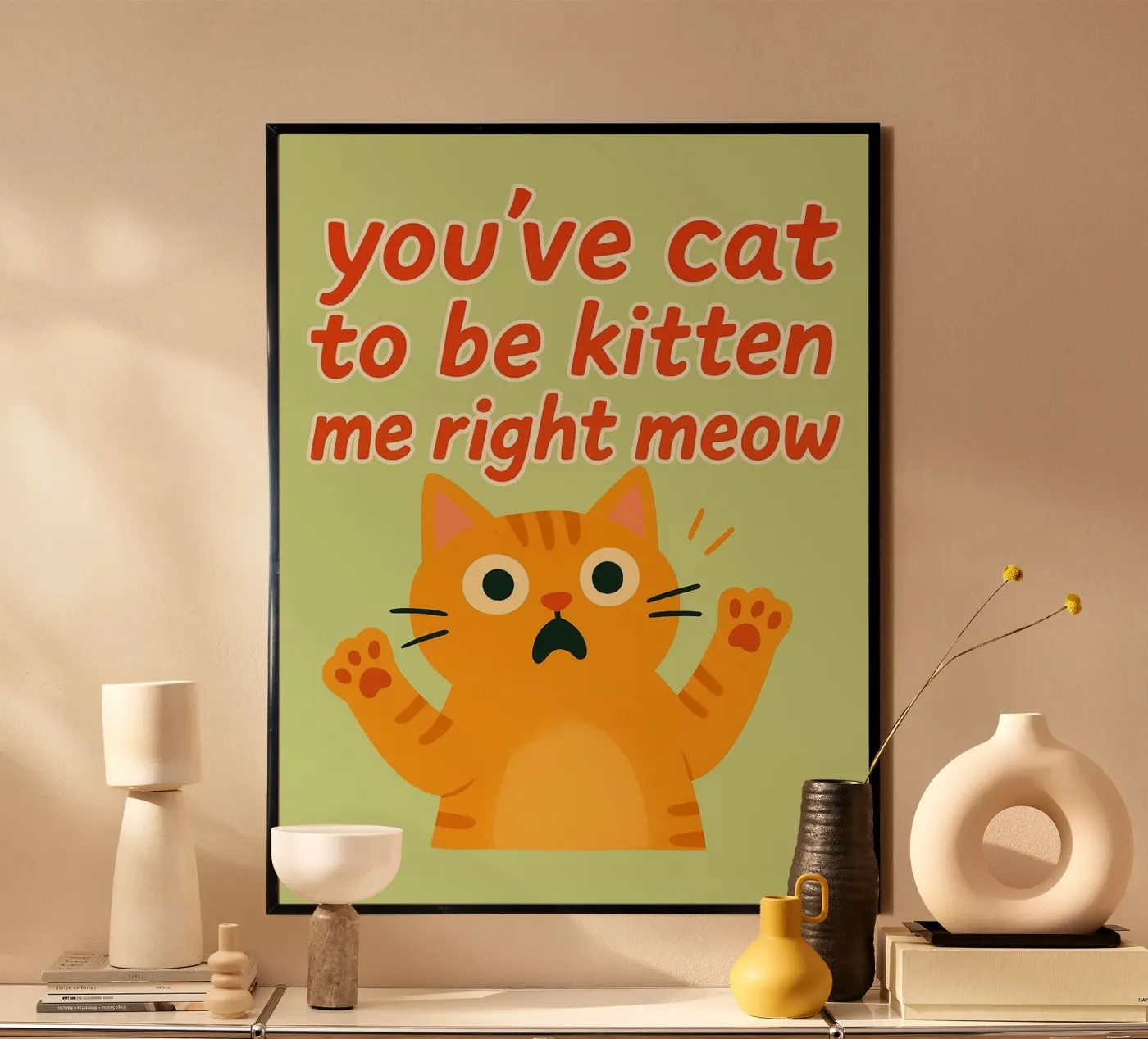 grappige kat poster van Plumpz
