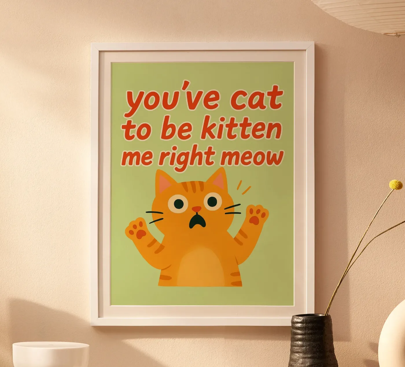 grappige kat poster van Plumpz