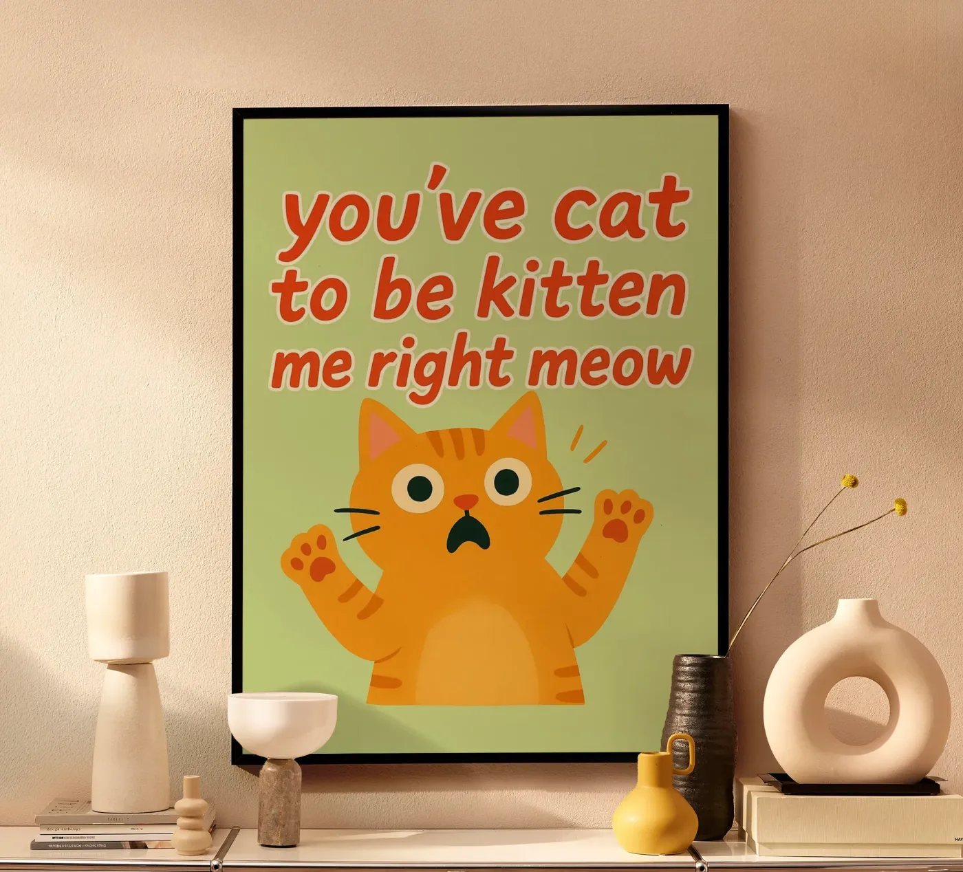 grappige kat poster van Plumpz