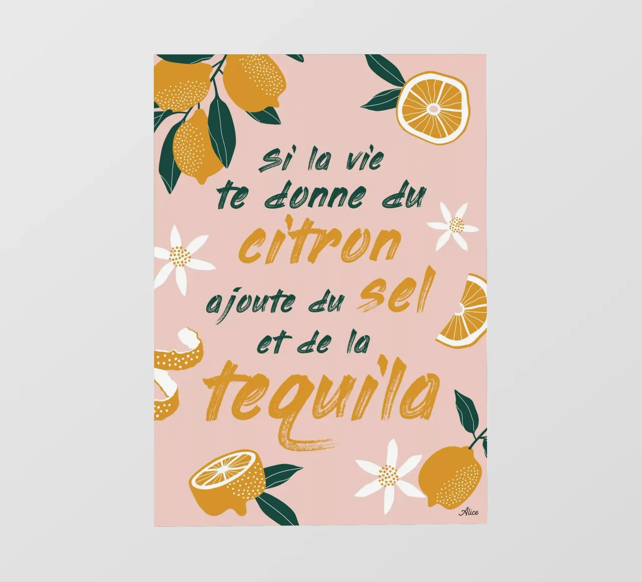 si la vie te donne du citron, ajoute du sel et de la tequila pellicola backlit da alice