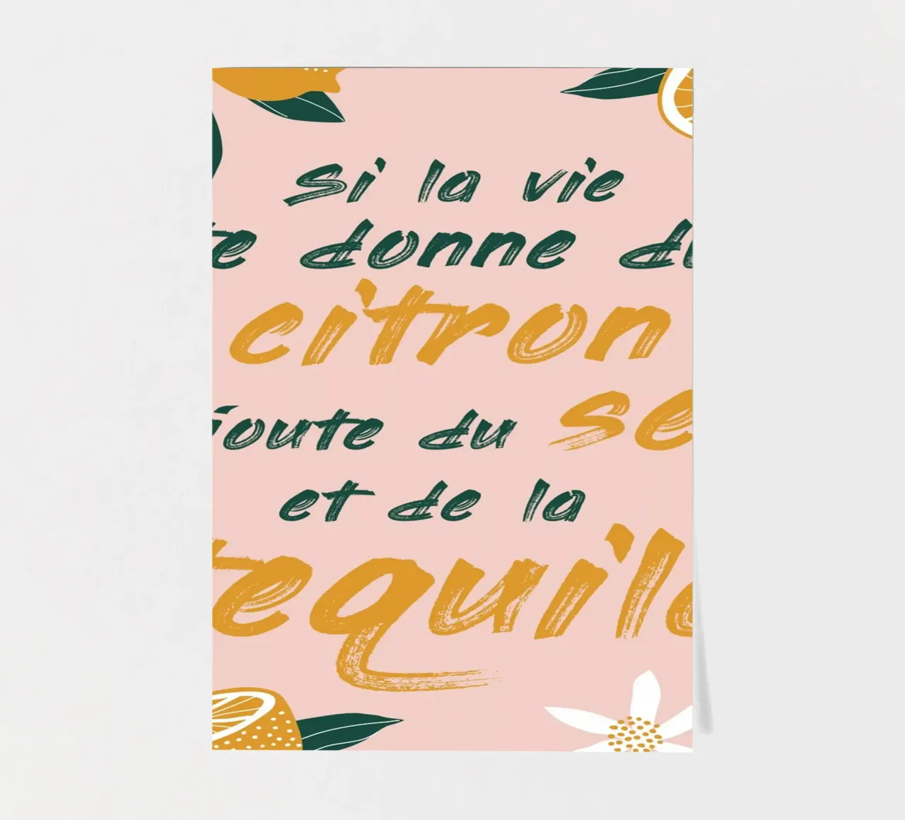 si la vie te donne du citron, ajoute du sel et de la tequila foglio adesivo da alice